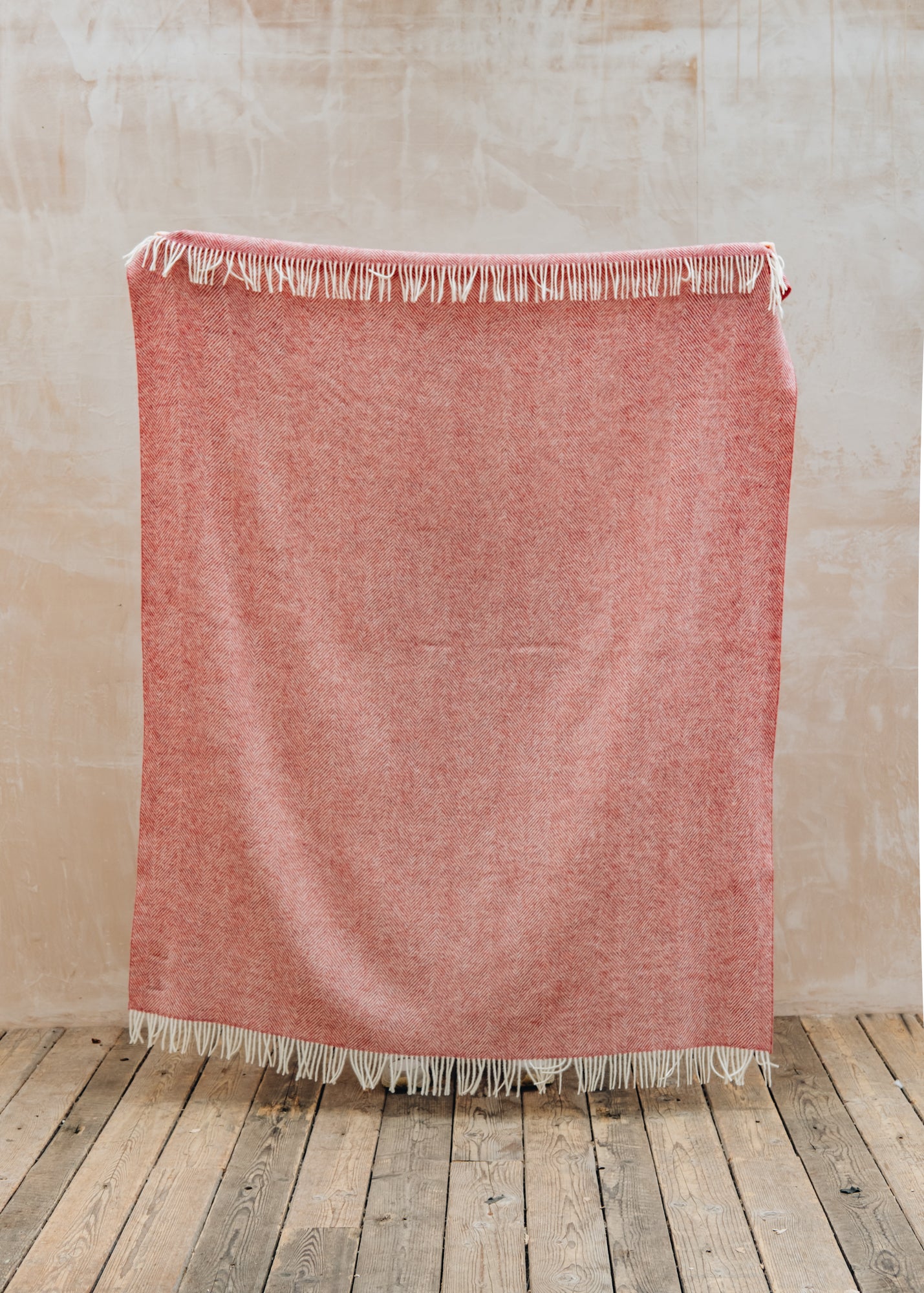 Herringbone Throw in Raspberry Ripple