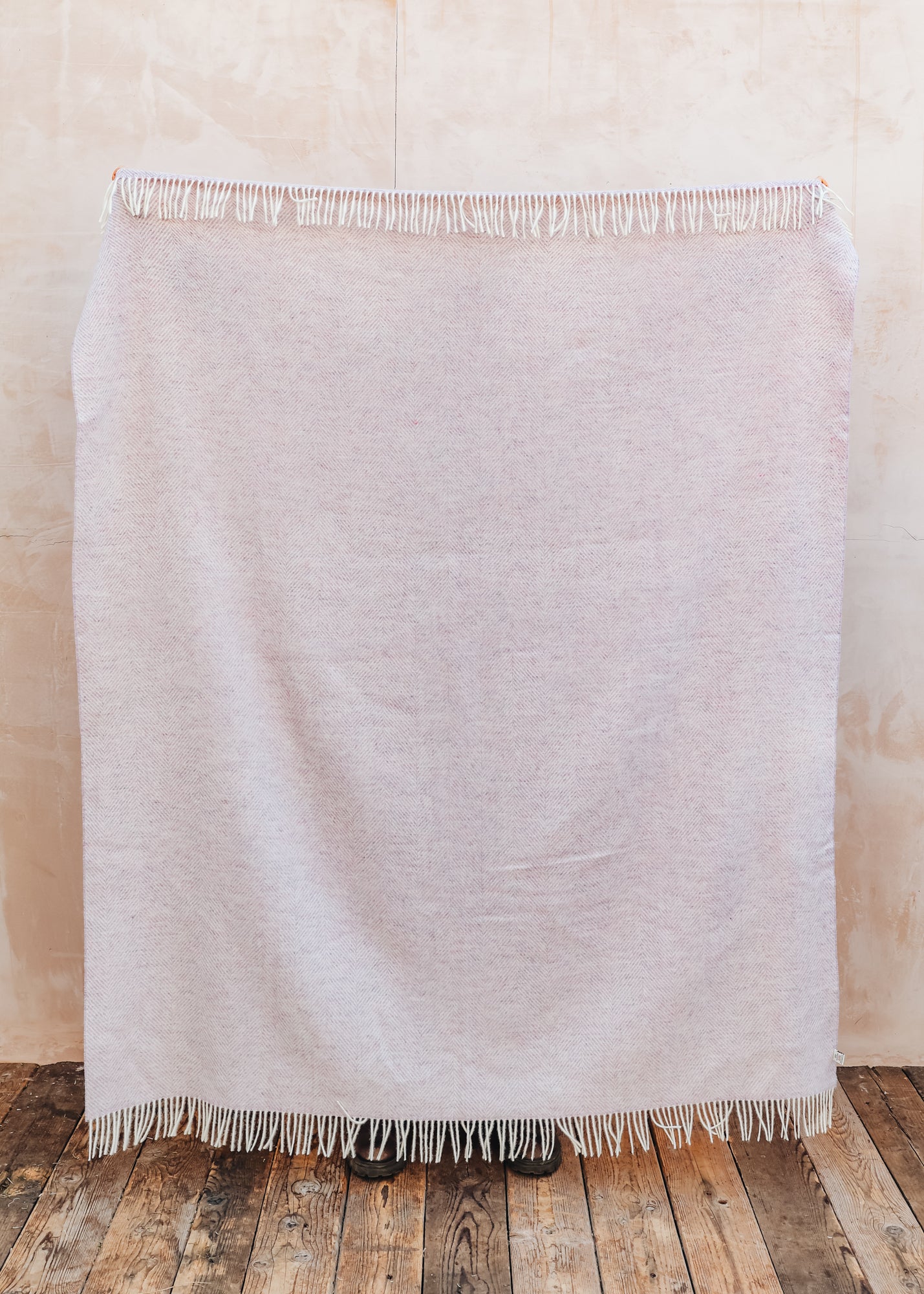 Herringbone Throw in Sugared Almond