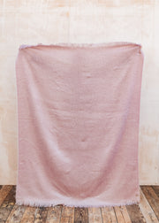 Mohair Throw in Dusty Pink