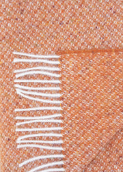 Burford Garden Co. Orange Donegal Style 7 Wool Blanket Throw