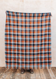 Patchwork Throw in Blue Orange