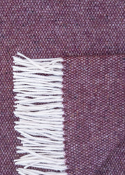 Burford Garden Co. Red Burgundy Donegal Style 2 Wool Blanket Throw