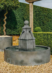 Bruges Round Zinc Water Feature