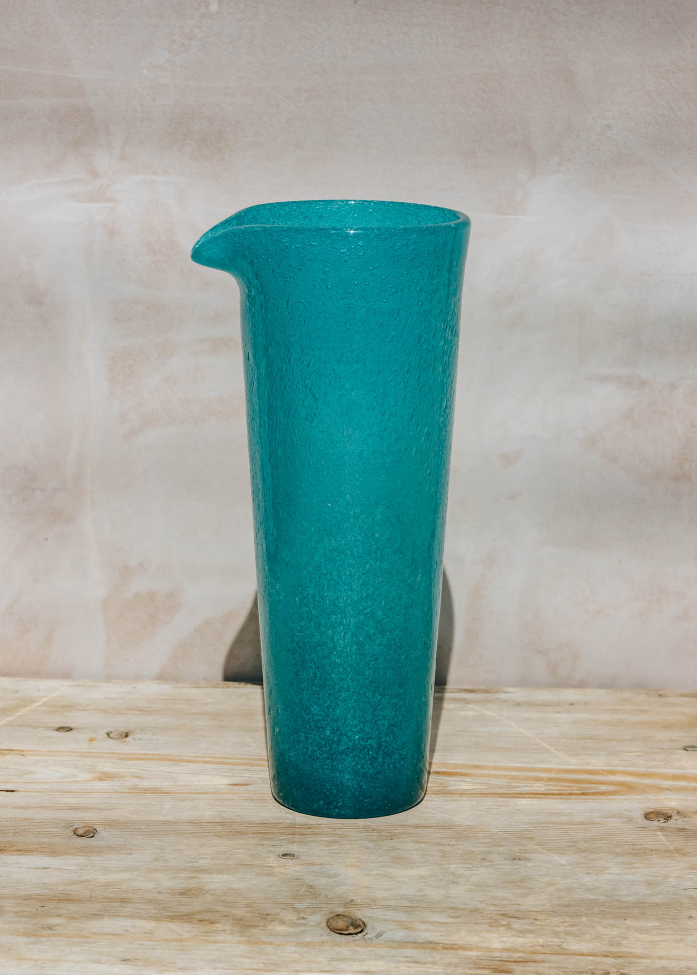 Memento Bubble Glass Jug in Turquoise