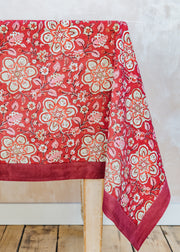 Bungalow Amara Scarlet Tablecloth