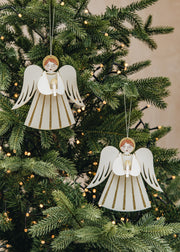 Books Angel Paper Decorations Set in Off White