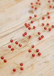 Bungalow Beaded Garland in Ruby, 100cm