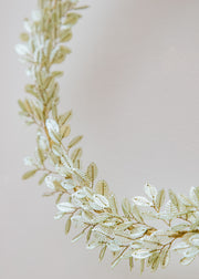 Bungalow Beaded Wreath in Pale Green, 30cm