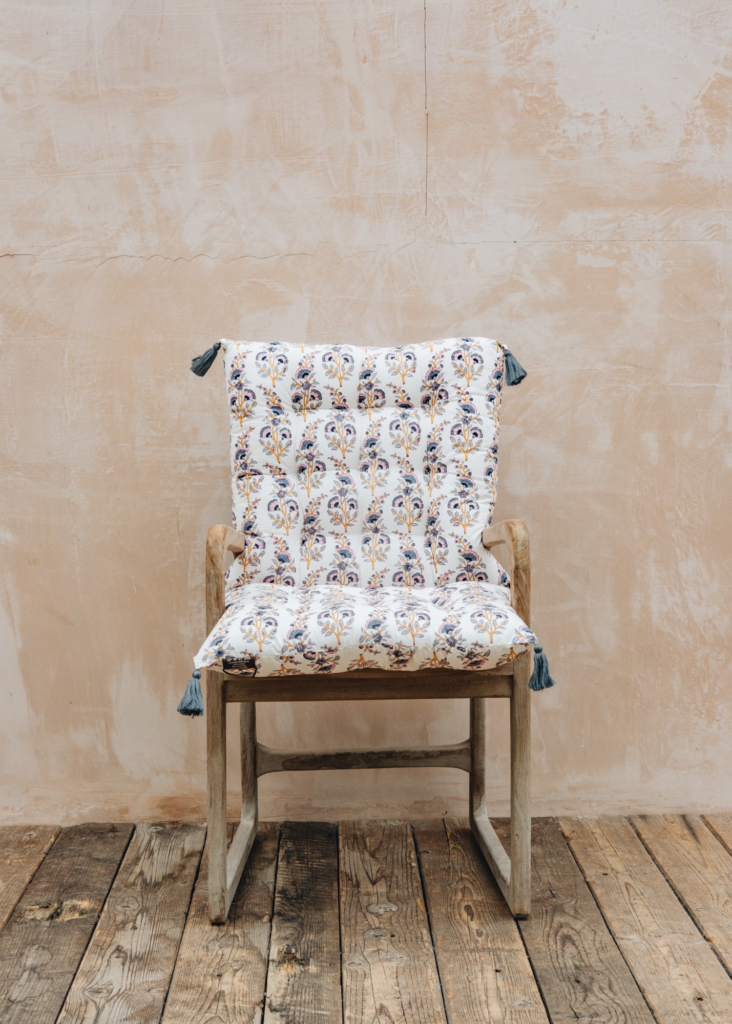 Bungalow Calla Azur Backed Seat Cushion, 50x100cm