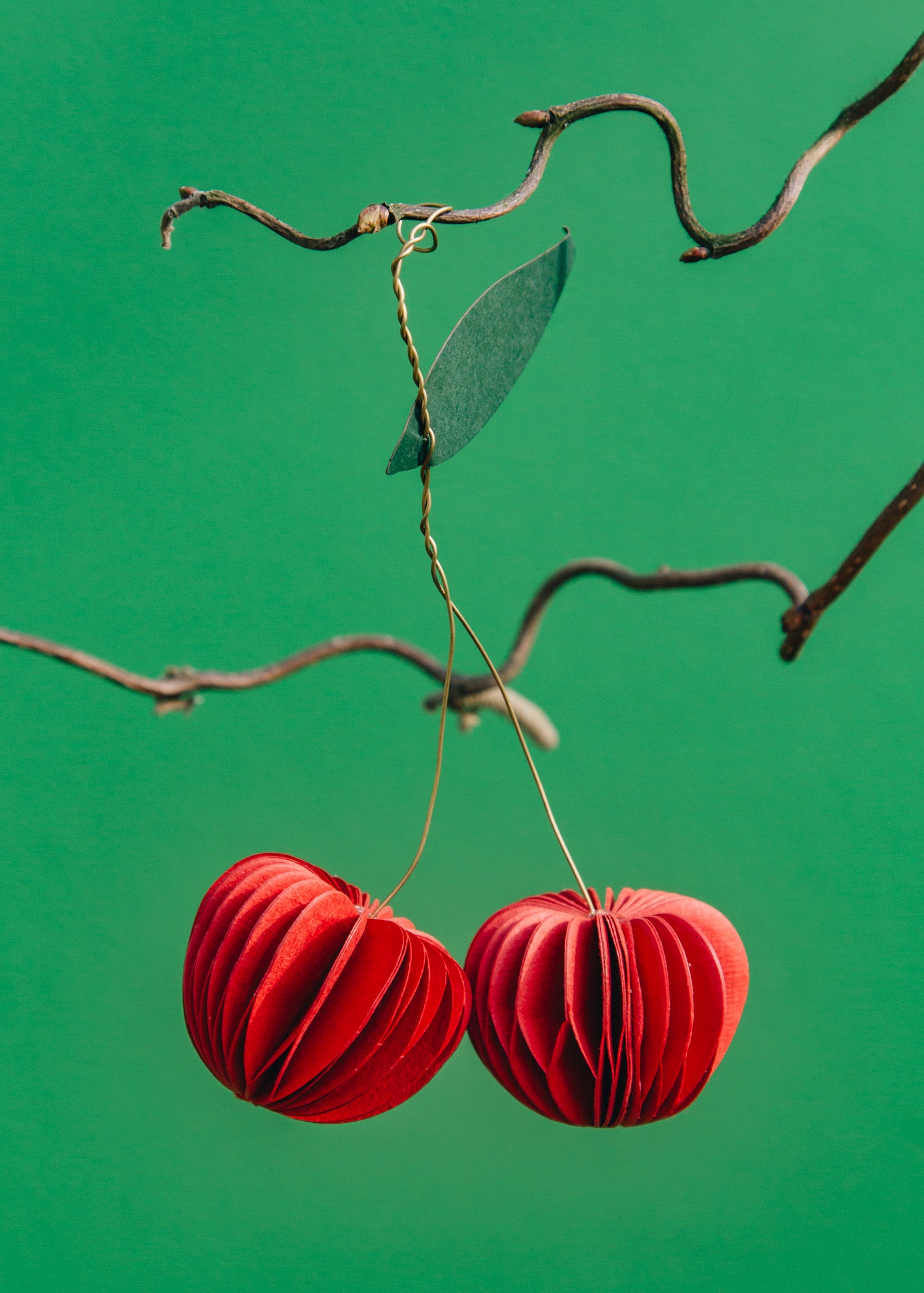 Bungalow Cerise Paper Cherry Decoration