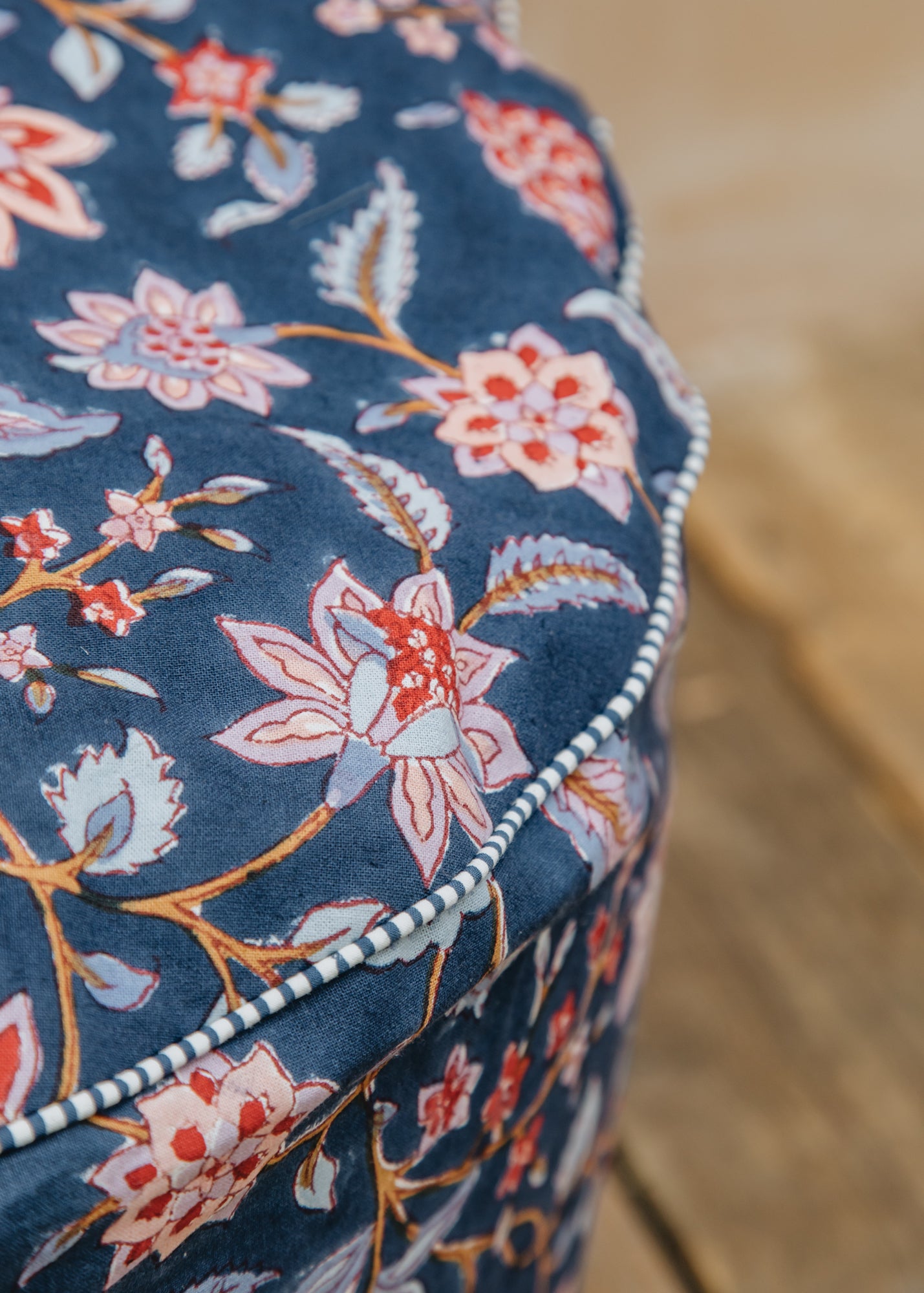 Bungalow Divya Midnight Pouf Cushion