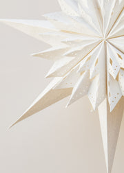 Bungalow Eris Paper Star in White, 50cm