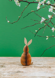 Hare Paper Decoration in Walnut, 16cm