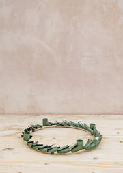 Bungalow Leaf Advent Candle Holder in Ming, 30cm