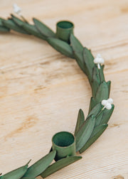Bungalow Leaf Advent Candle Holder in Ming, 30cm