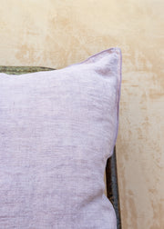Bungalow Linen Cushion in Lilac Rose