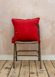 Bungalow Scarlet Linen Cushion