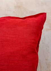 Bungalow Scarlet Linen Cushion