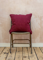 Bungalow Wine Linen Cushion
