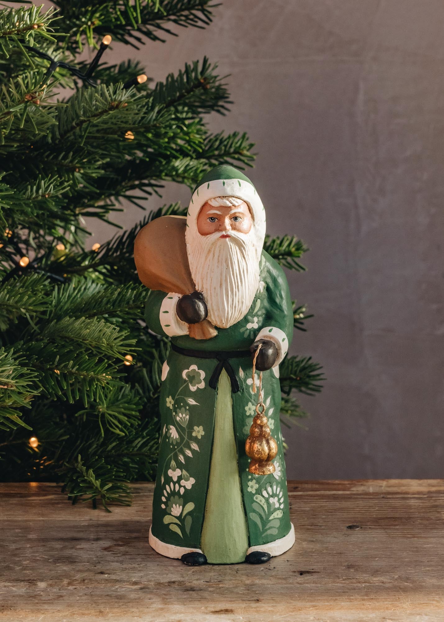 Bungalow Marigold Fern Santa Figurine