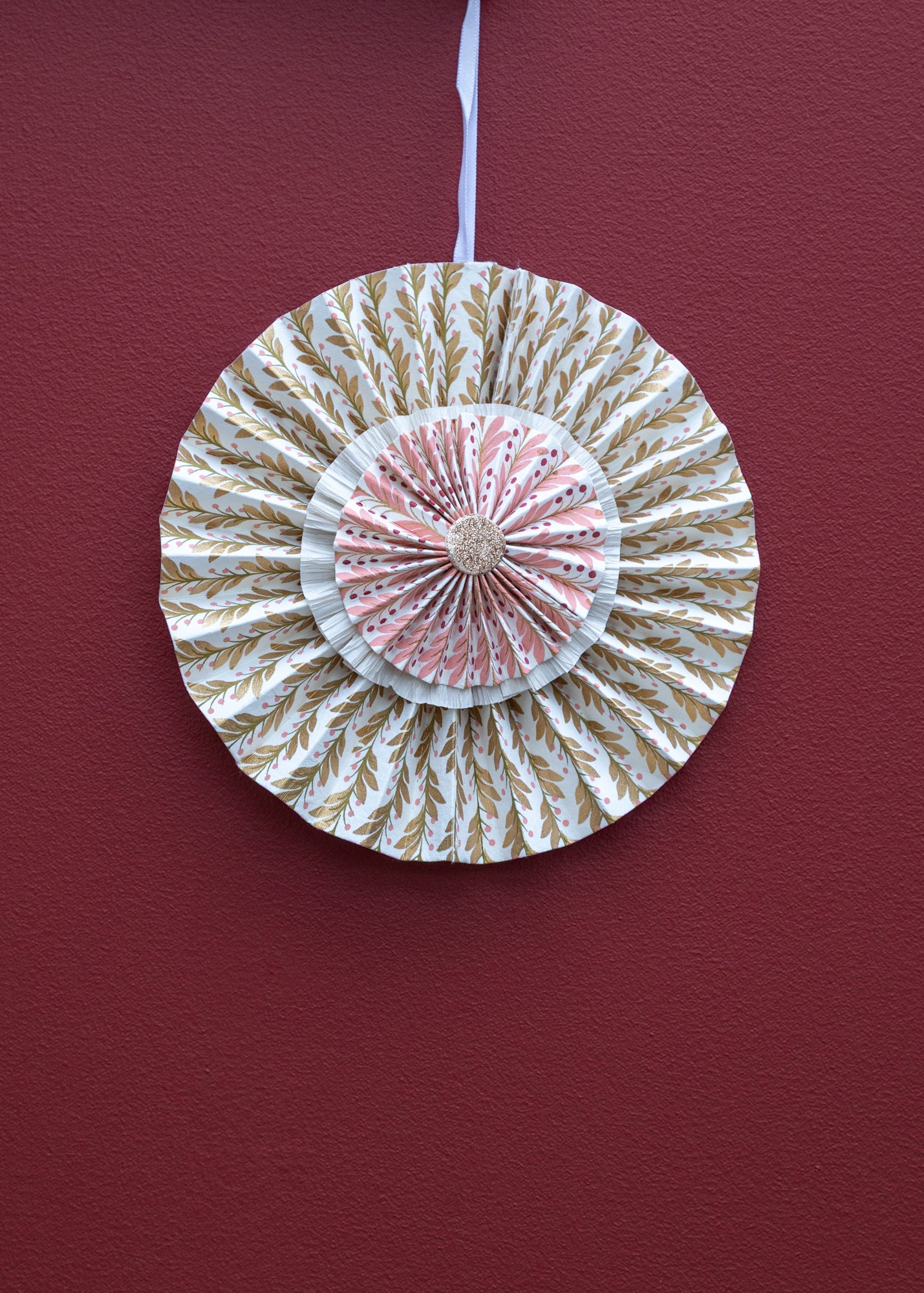 Naya Paper Rosette in Tea Rose, 20cm