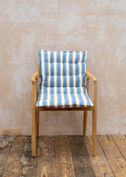 Palermo Azur Backed Seat Cushion, 45x90cm