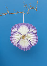 Seggiano Rosette Flower Paper Decoration in Berry, 32cm
