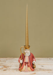 Bungalow Santa Candleholder in Red