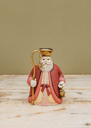 Bungalow Santa Candleholder in Red
