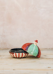 Bungalow Santa Decoration Box, 12.5cm