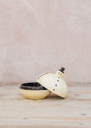 Bungalow Snowman Decoration Box, 12.5cm
