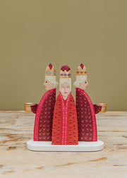 Bungalow Wise Queens Candle Holder in Ruby, 21cm