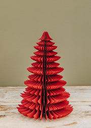 Bungalow Wispwood Paper Tree Decoration in Ruby, 26cm