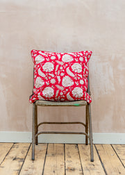 Bungalow Yamini Raspberry Cushion