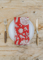 Bungalow Yamini Raspberry Napkin