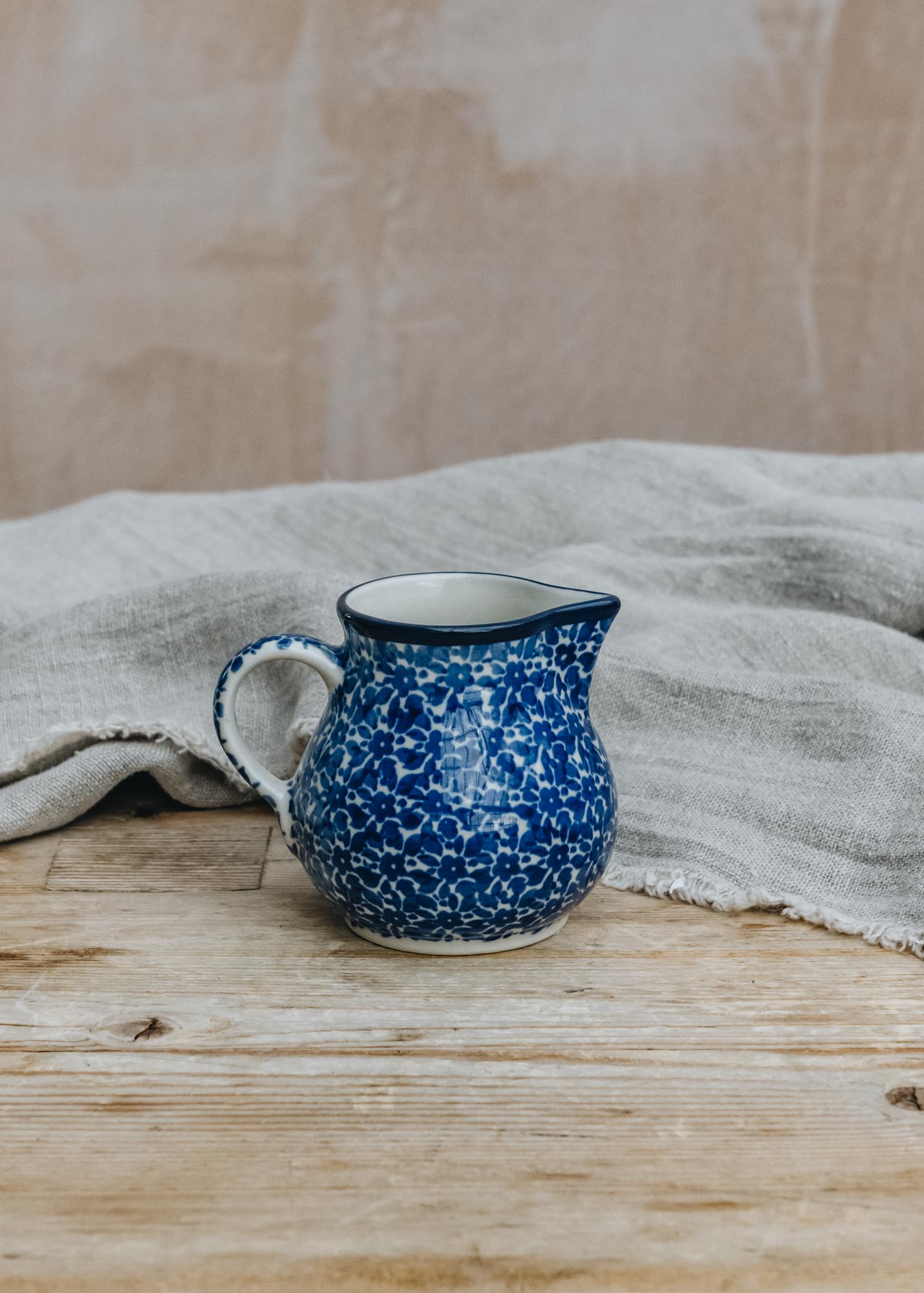 Bunzlau Castle Indigo Creamer Jug, 180ml