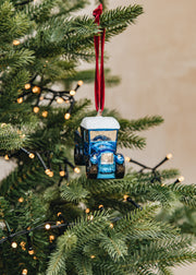 Burford Garden Co. Glass Blue Truck Decoration