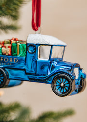 Burford Garden Co. Glass Blue Truck Decoration