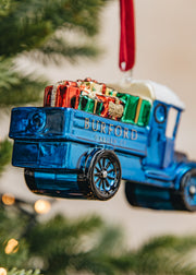 Burford Garden Co. Glass Blue Truck Decoration