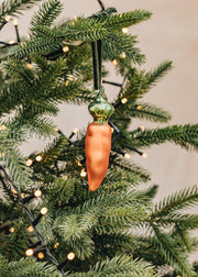 Glass Carrot Decoration