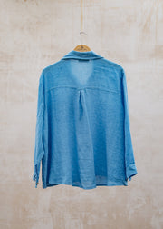 Burford Garden Co. Filippa Boxy Shirt in Blue