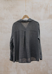 Burford Garden Co. Filippa Boxy Shirt in Dark Mud