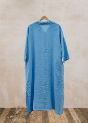 Burford Garden Co. Finty Oversized Long Shirt Dress in Blue