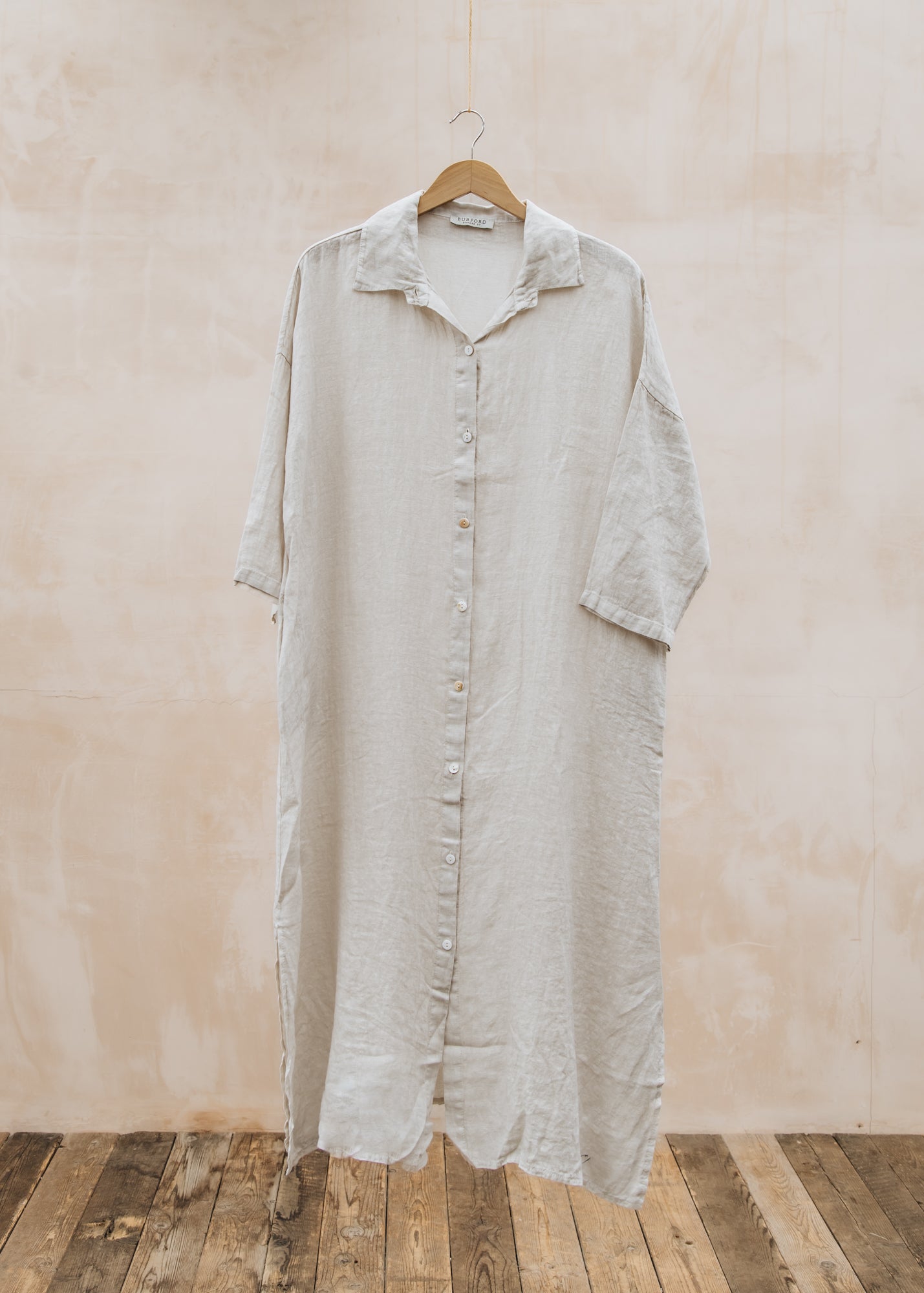 Finty Royle Finty Oversized Long Shirt Dress in Natural – Burford Garden Co.