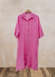 sandraalexandra Finty Oversized Long Shirt Dress in Pink