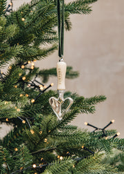 Glass Heart Shaped Garden Trowel Decoration