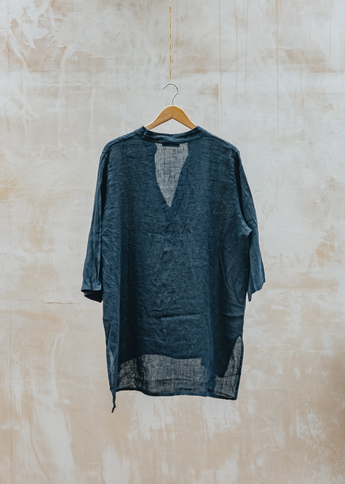 Burford Garden Co. Grandad Shirt in Dark Navy