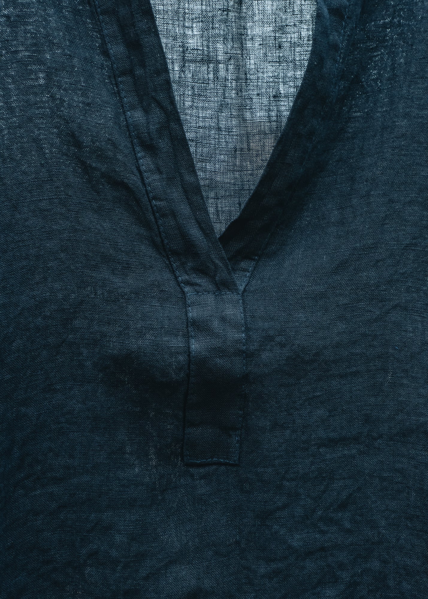 Burford Garden Co. Grandad Shirt in Dark Navy