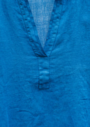 Burford Garden Co. Grandad Shirt in Royal Blue