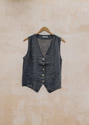 Kitty Waistcoat in Dark Mud